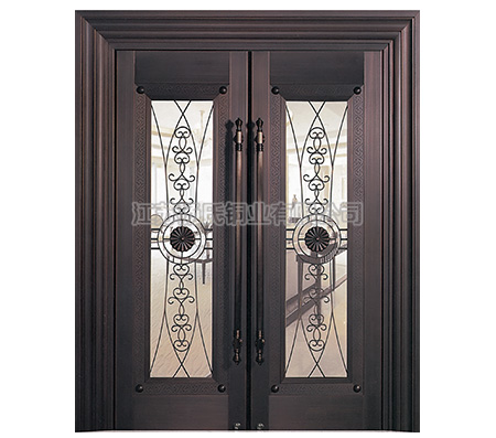 铜艺玻璃门,铜质纱门,别墅铜艺玻璃门,复古铜门,豪华铜质纱门